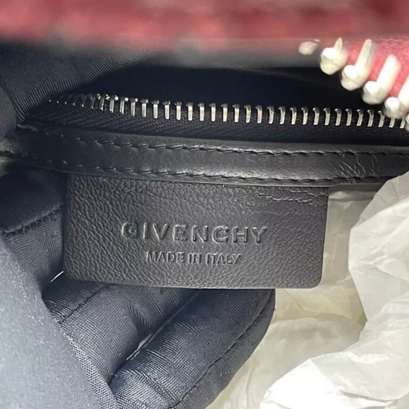 GIVENCHY BURGUNDY PYTHON NIGHTINGALE SATCHEL MEDIUM BAG RETAIL $5995 - Picture 7 of 10